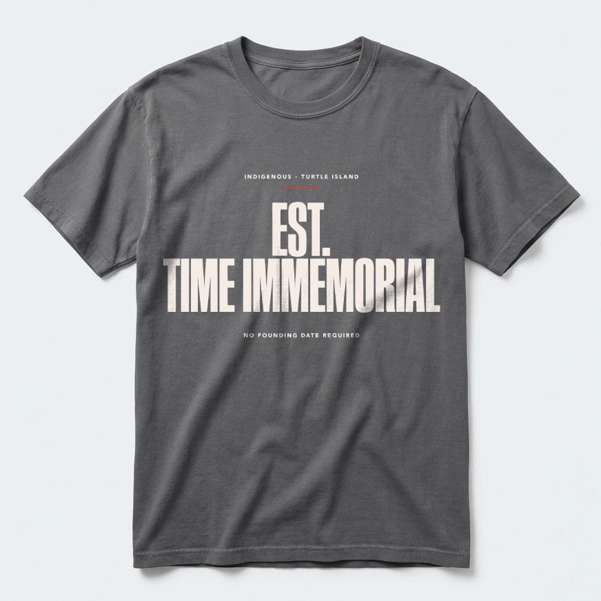 Time Immemorial — Turtle Island charcoal tee