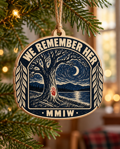 Night Road ornament that says We remember her