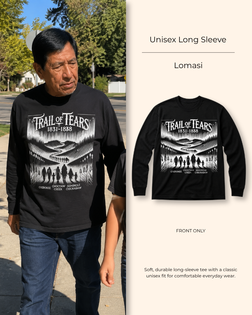Lomasi Trail of Tears front print design — alternate colorway