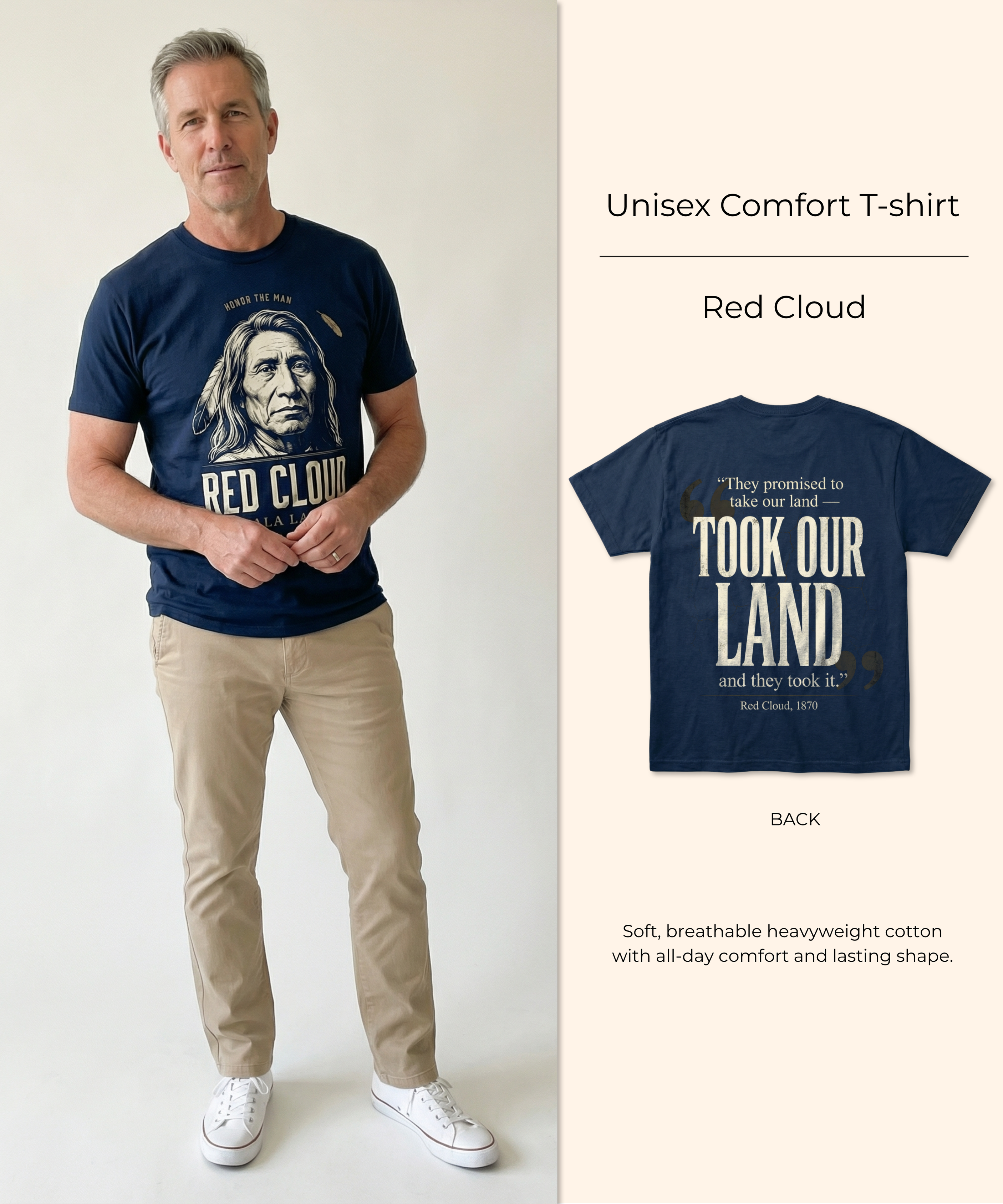 Red Cloud — Honor the Man — Double-sided T-shirt