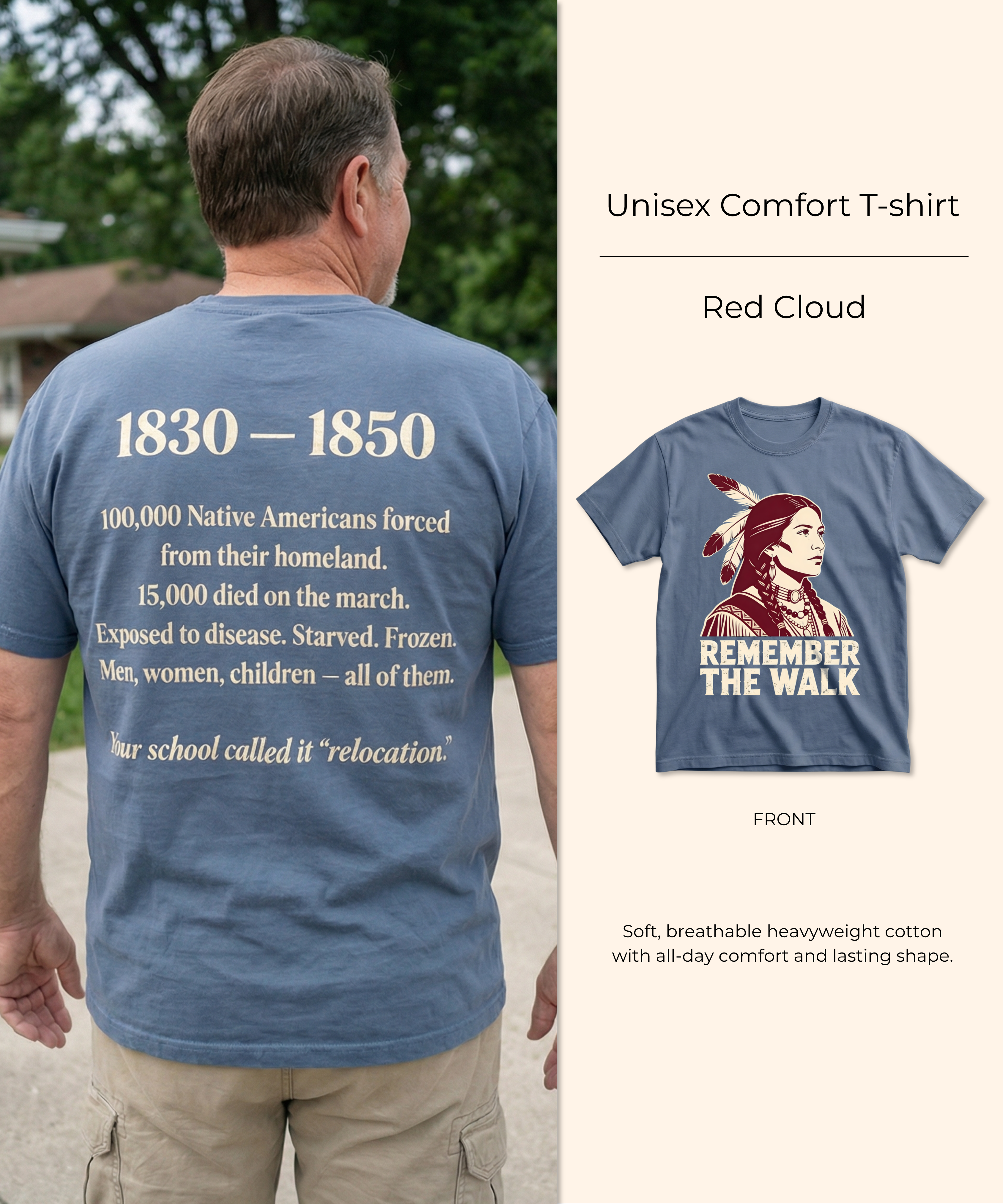 Mokawe — Trail of Tears — Double-sided T-shirt