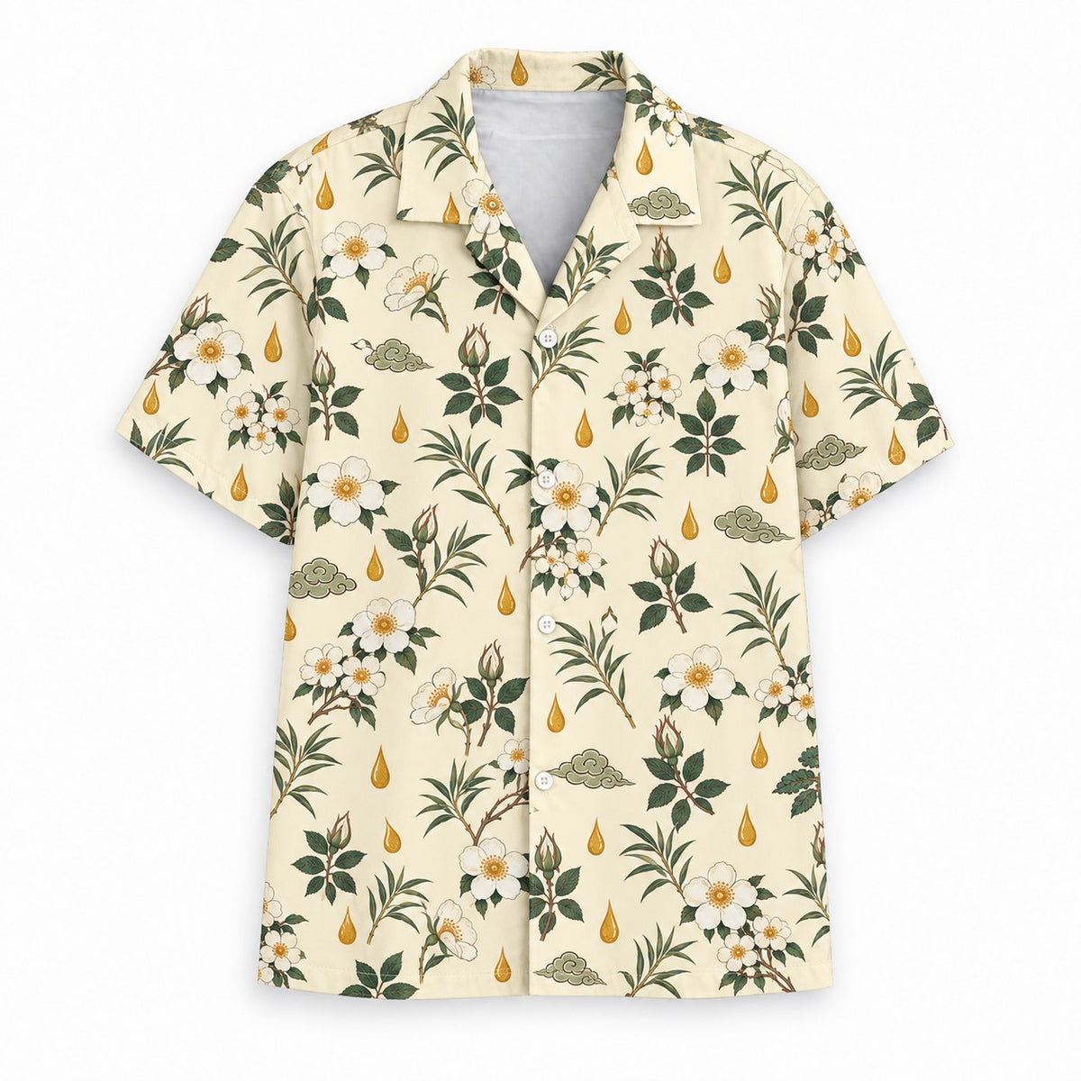 Cherokee Rose Hawaiian shirt, front