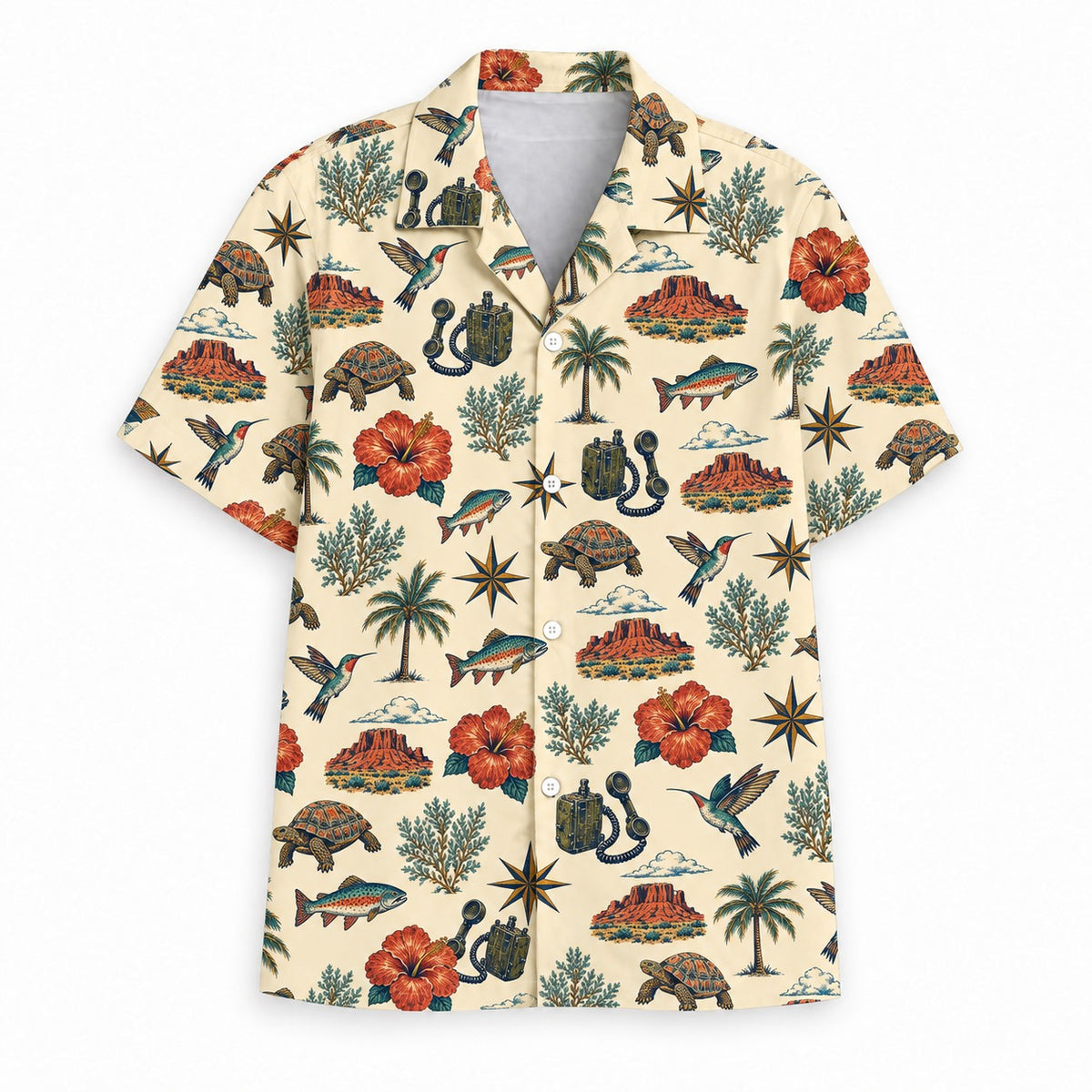 Navajo Code Talkers Hawaiian shirt, front