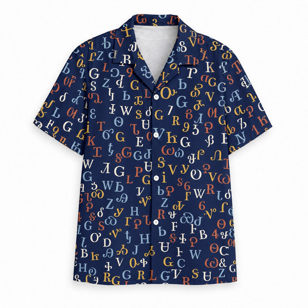 Sequoyah syllabary Hawaiian shirt, front