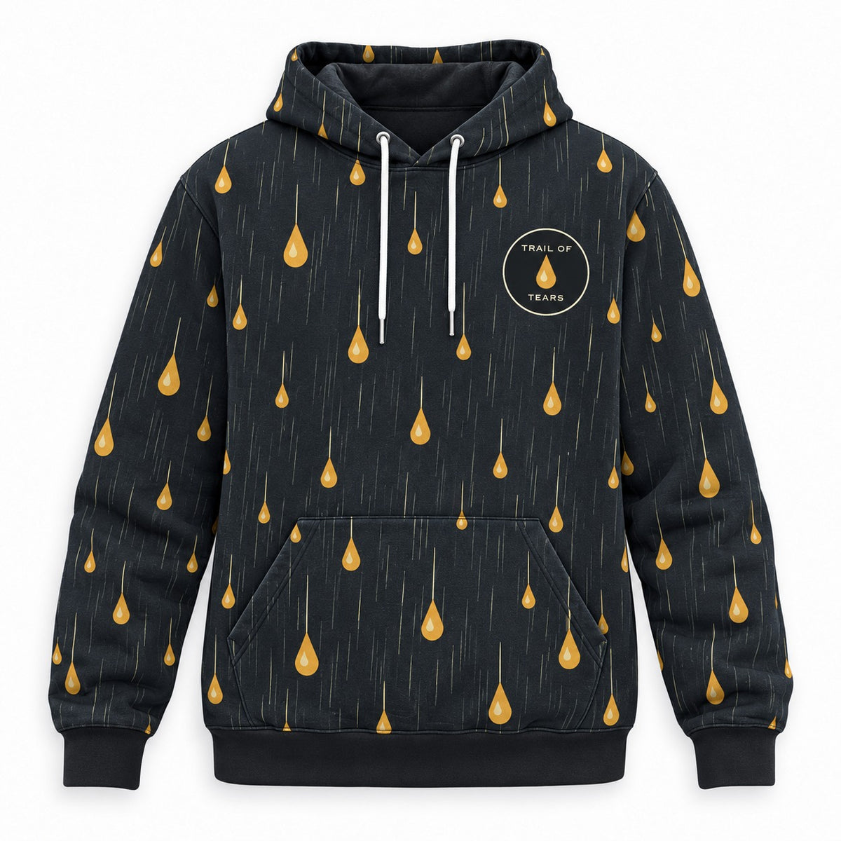 Kiona Trail of Tears hoodie, front, all-over print