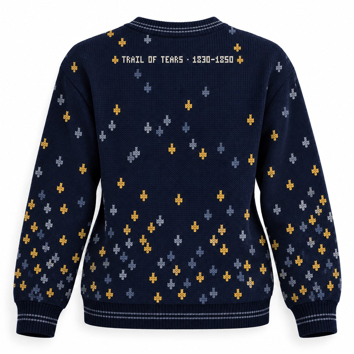Trail of Tears Over Ten Thousand sweater, back with TRAIL OF TEARS 1830-1850