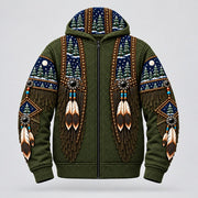 Winter Pines 3D zip hoodie, front view