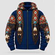 Seven Stars 3D zip hoodie, front view