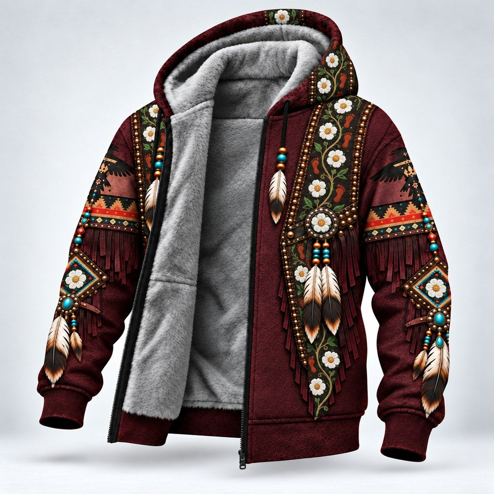 Rose Along the Trail 3D zip hoodie, front view