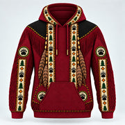 Bear and Pine 3D pullover hoodie, front