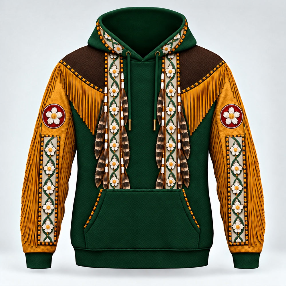 Cherokee Rose 3D pullover hoodie, front