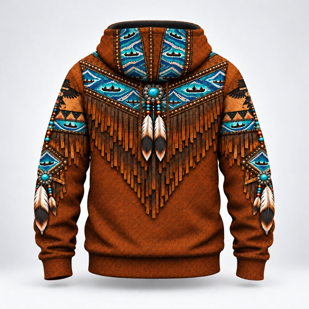 Water Route 3D pullover hoodie, back