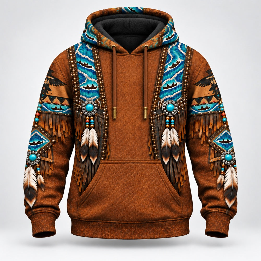 Water Route 3D pullover hoodie, front
