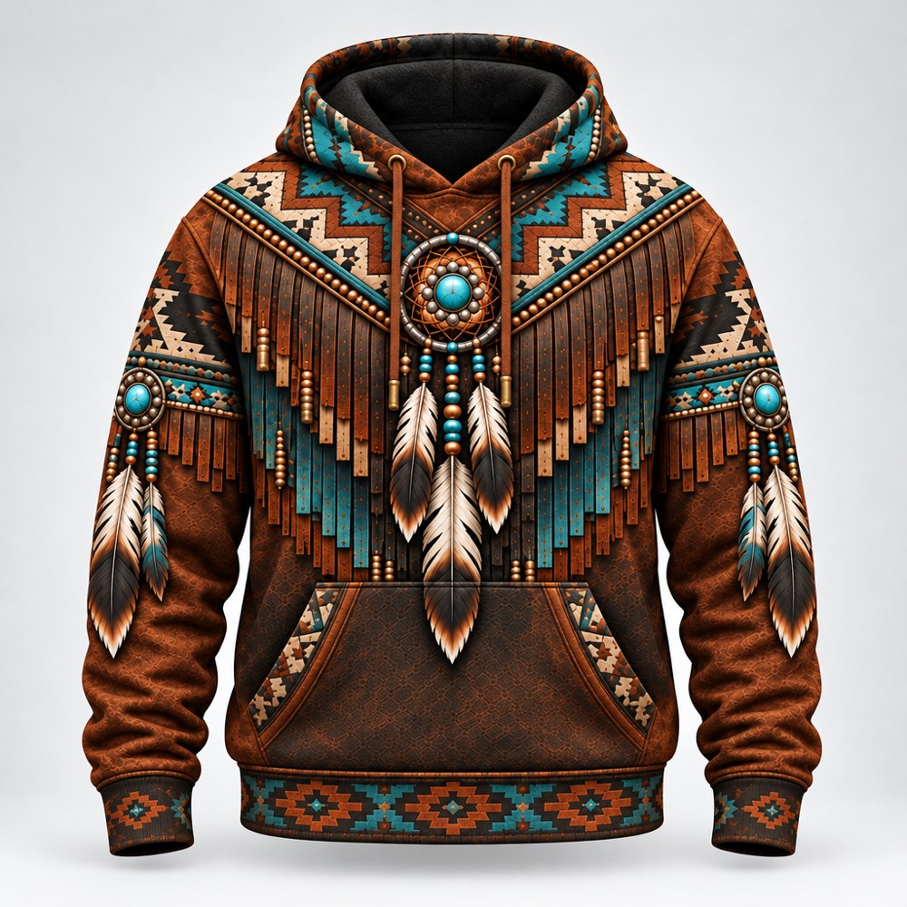 Lone Rider at Moonrise Trail of Tears pullover hoodie, front