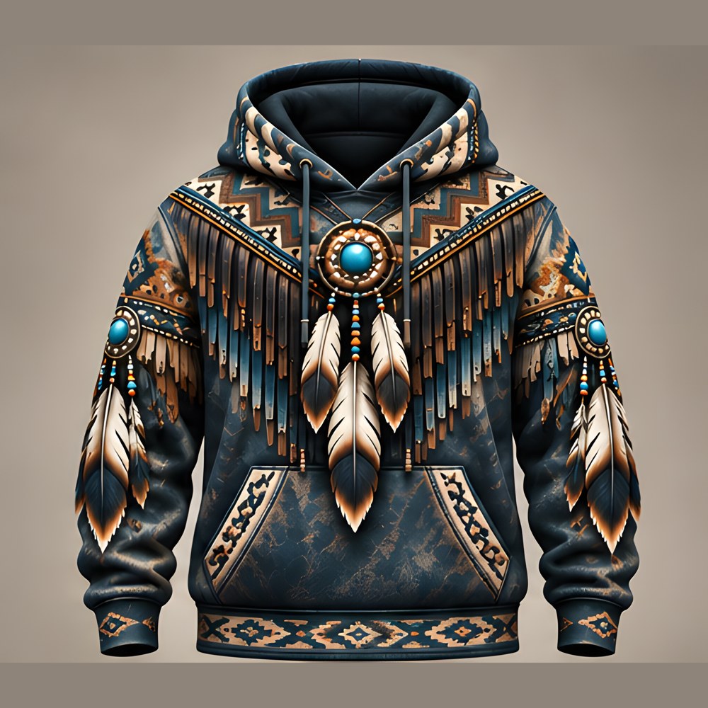 Lone Rider pullover hoodie, Riverstone, front