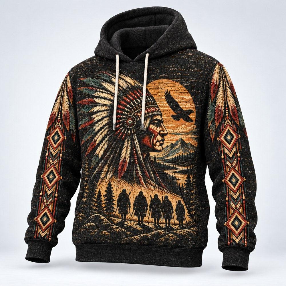Journey of Death Trail of Tears pullover hoodie, Black, three-quarter view