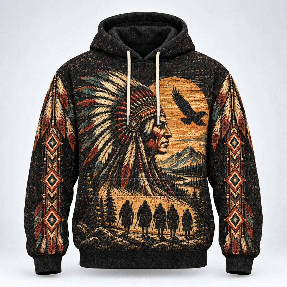 Journey of Death Trail of Tears pullover hoodie, Black, front