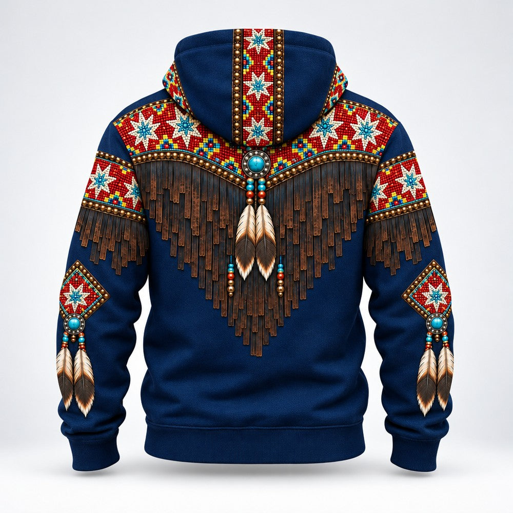 Seven Stars 3D pullover hoodie, back