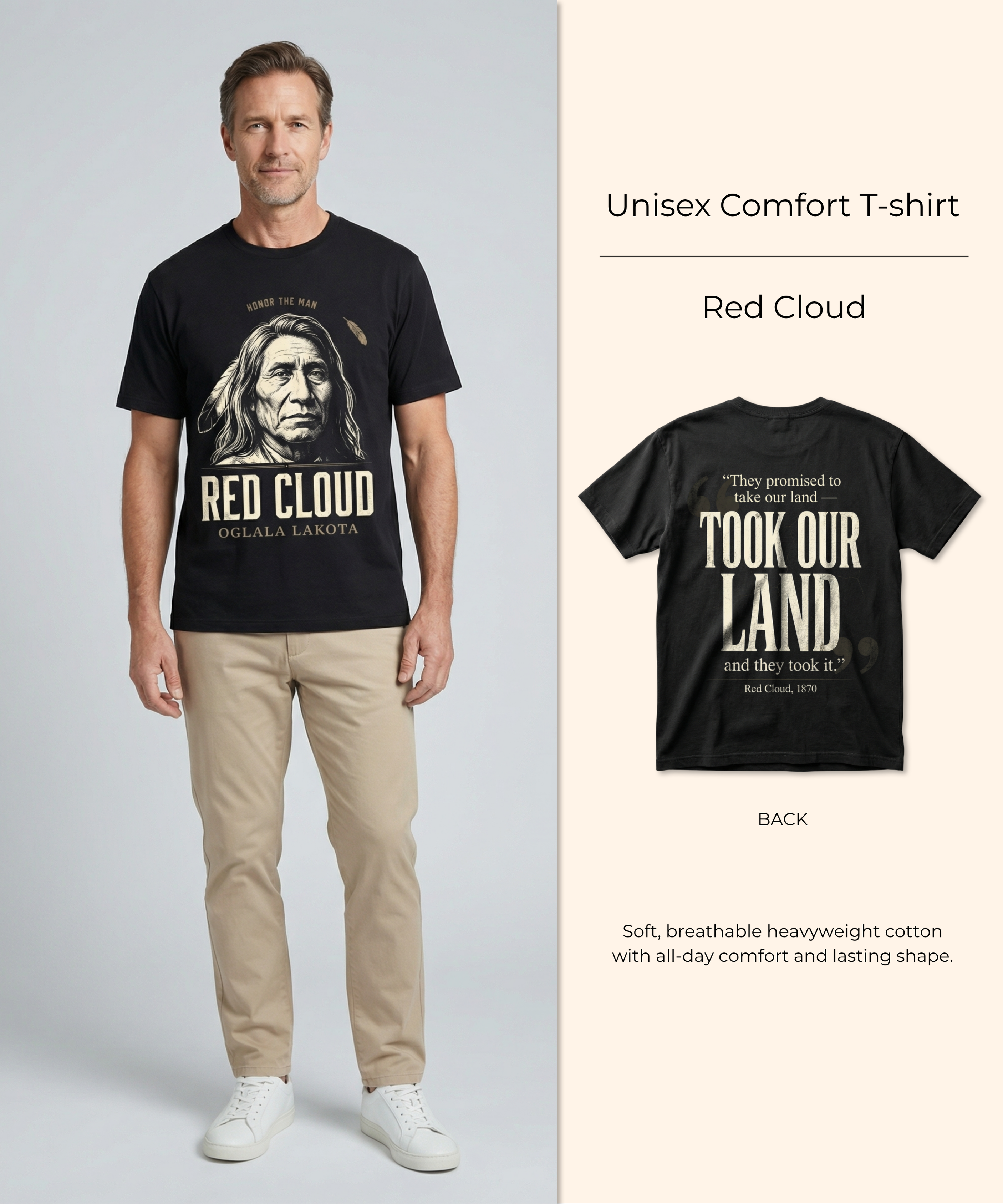 Red Cloud — Honor the Man — Double-sided T-shirt