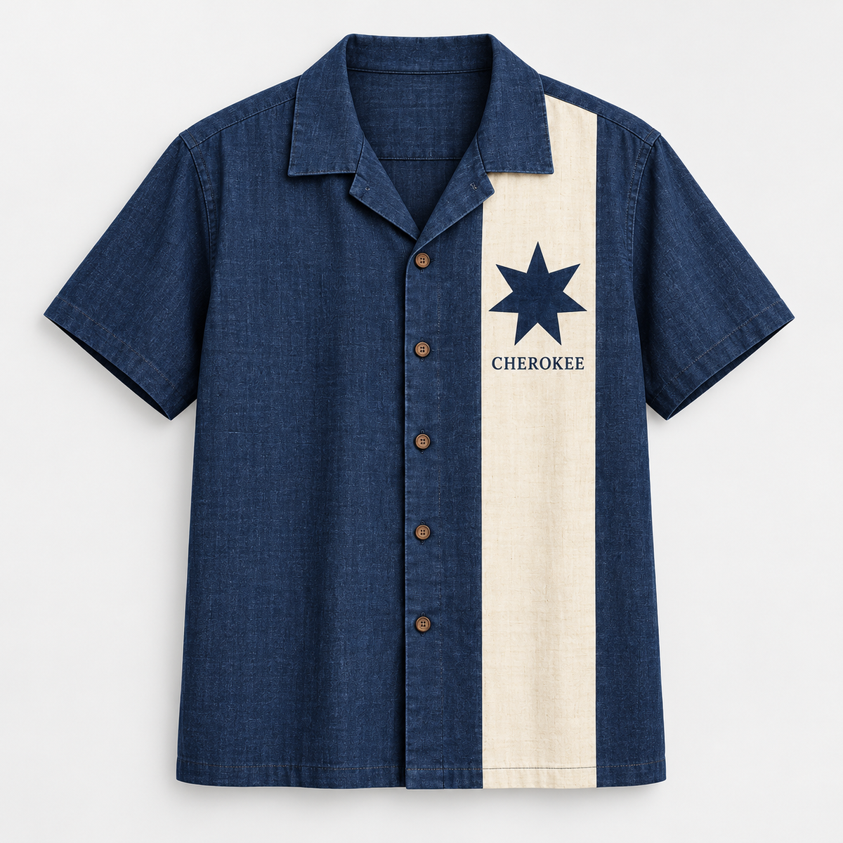 Indigo Line — Cherokee Heritage — Hawaiian Shirt