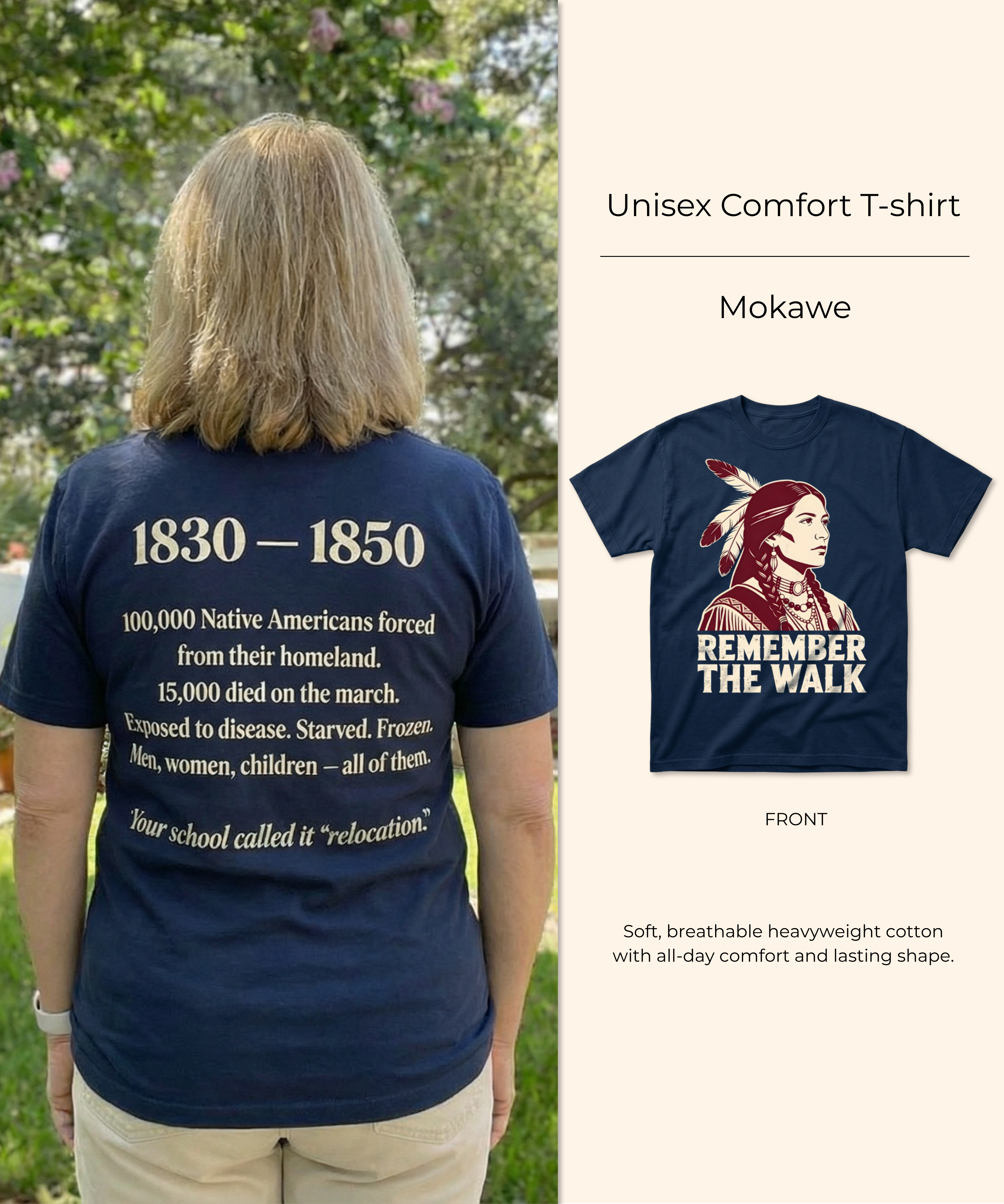 Mokawe — Trail of Tears — Double-sided T-shirt