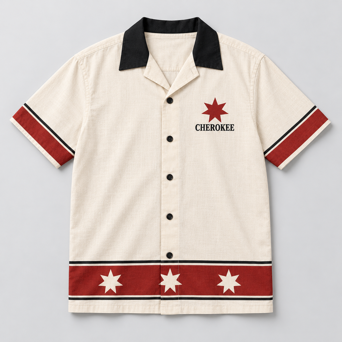 Crimson Star — Cherokee Heritage — Hawaiian Shirt