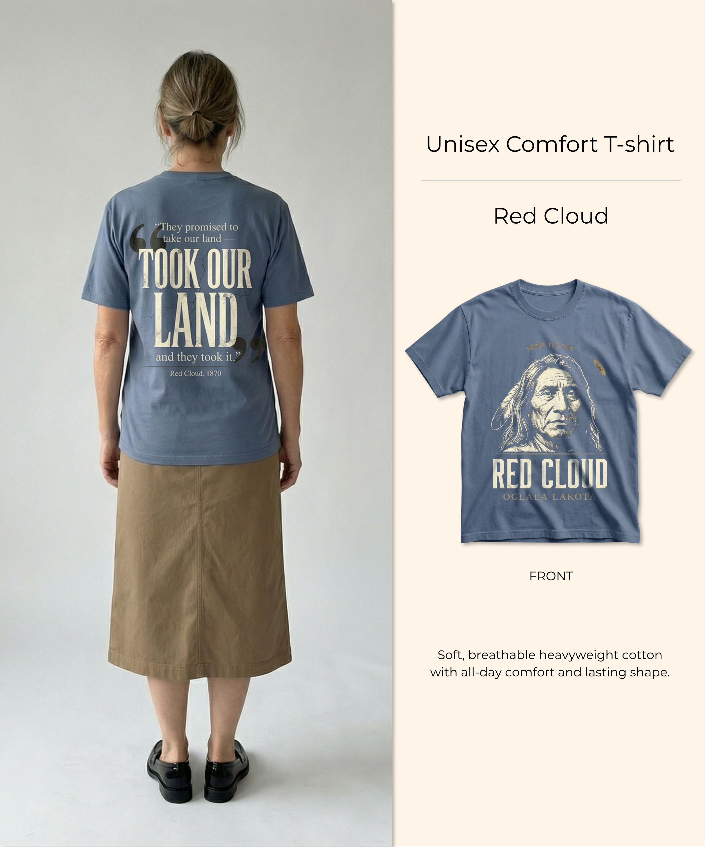 Red Cloud — Honor the Man — Double-sided T-shirt