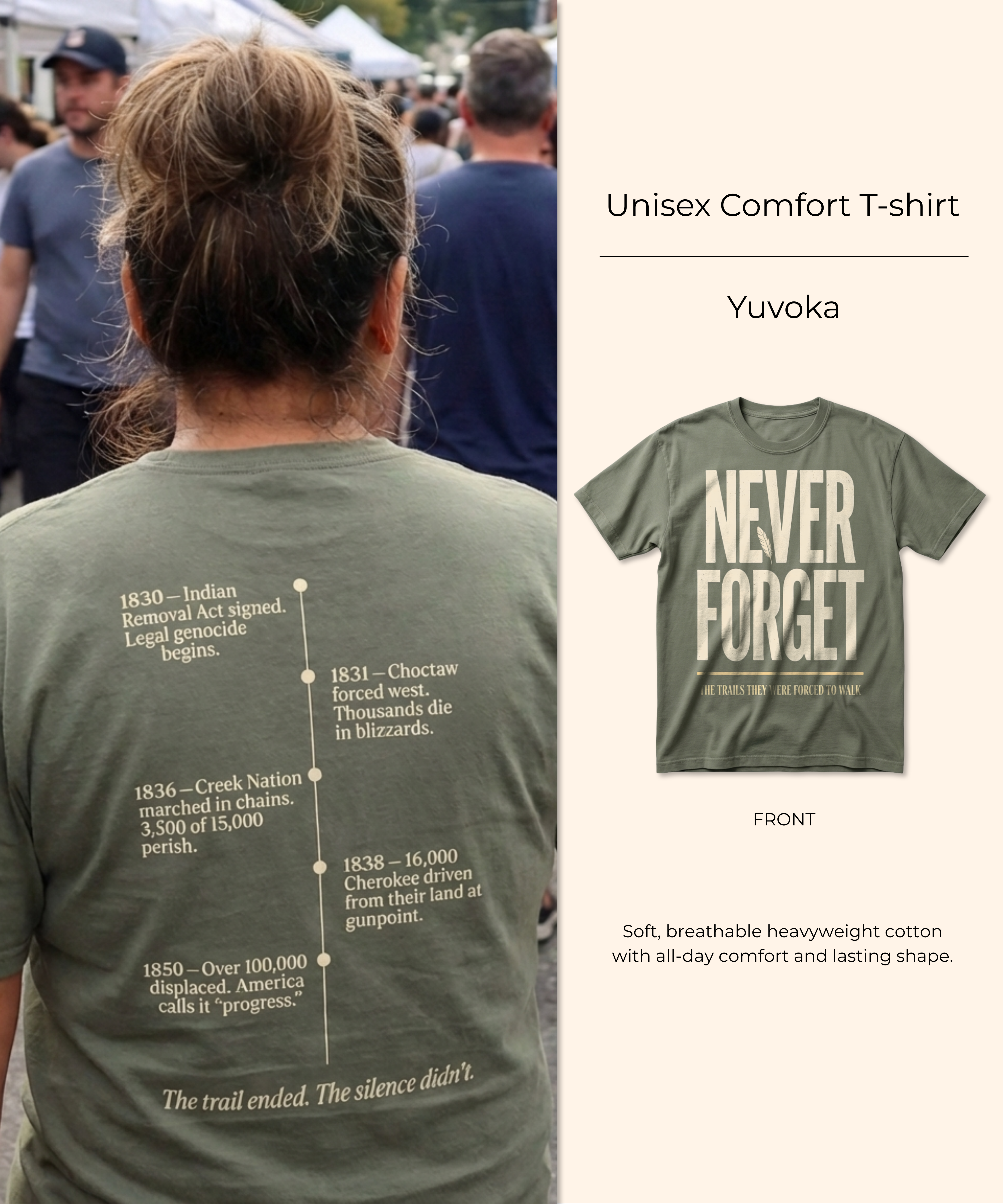 Yuvoka — Trail of Tears — Double-sided T-shirt