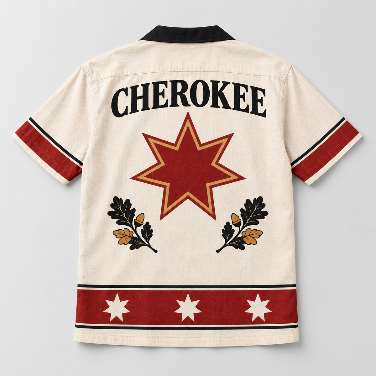 Crimson Star — Cherokee Heritage — Hawaiian Shirt