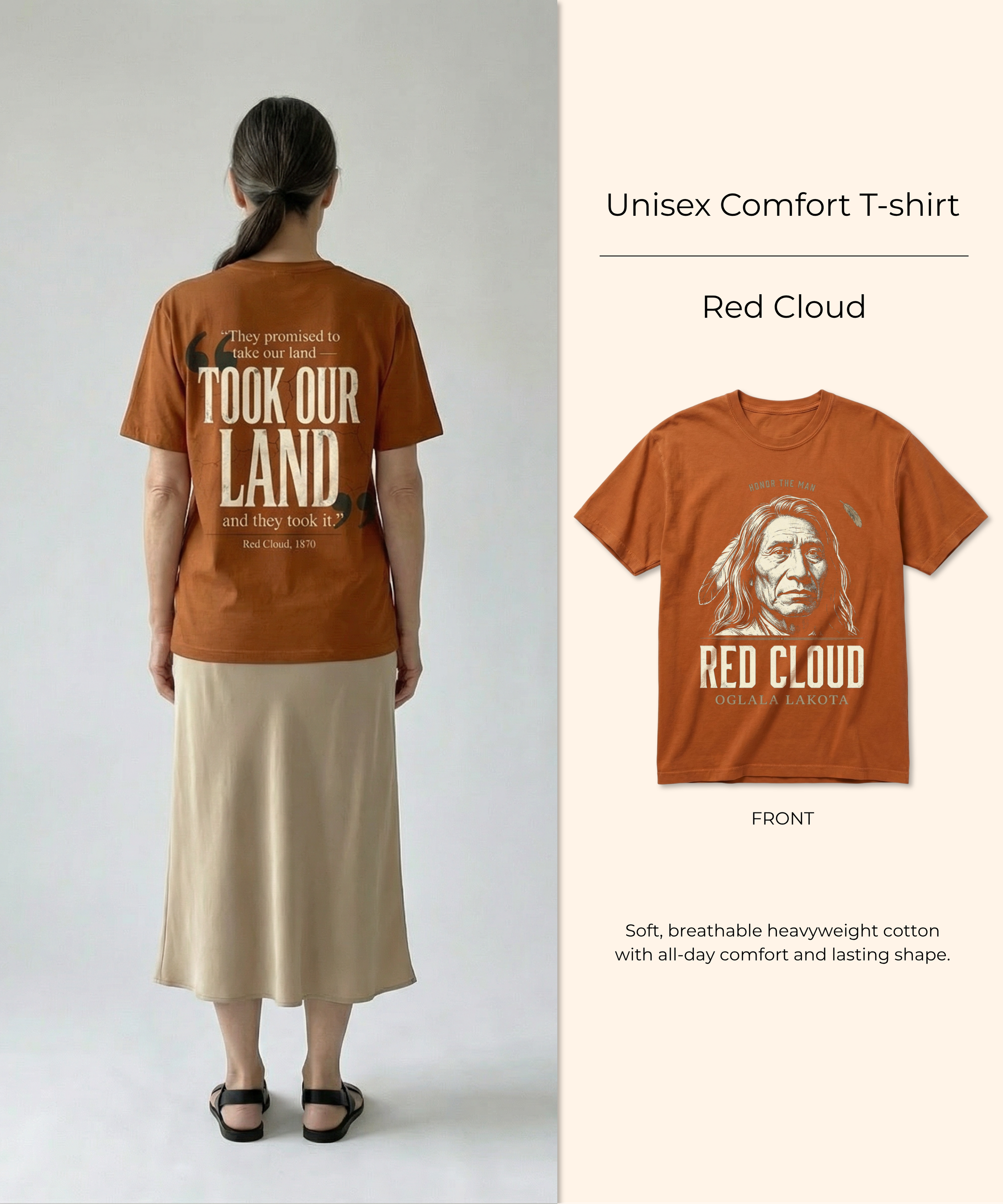 Red Cloud — Honor the Man — Double-sided T-shirt