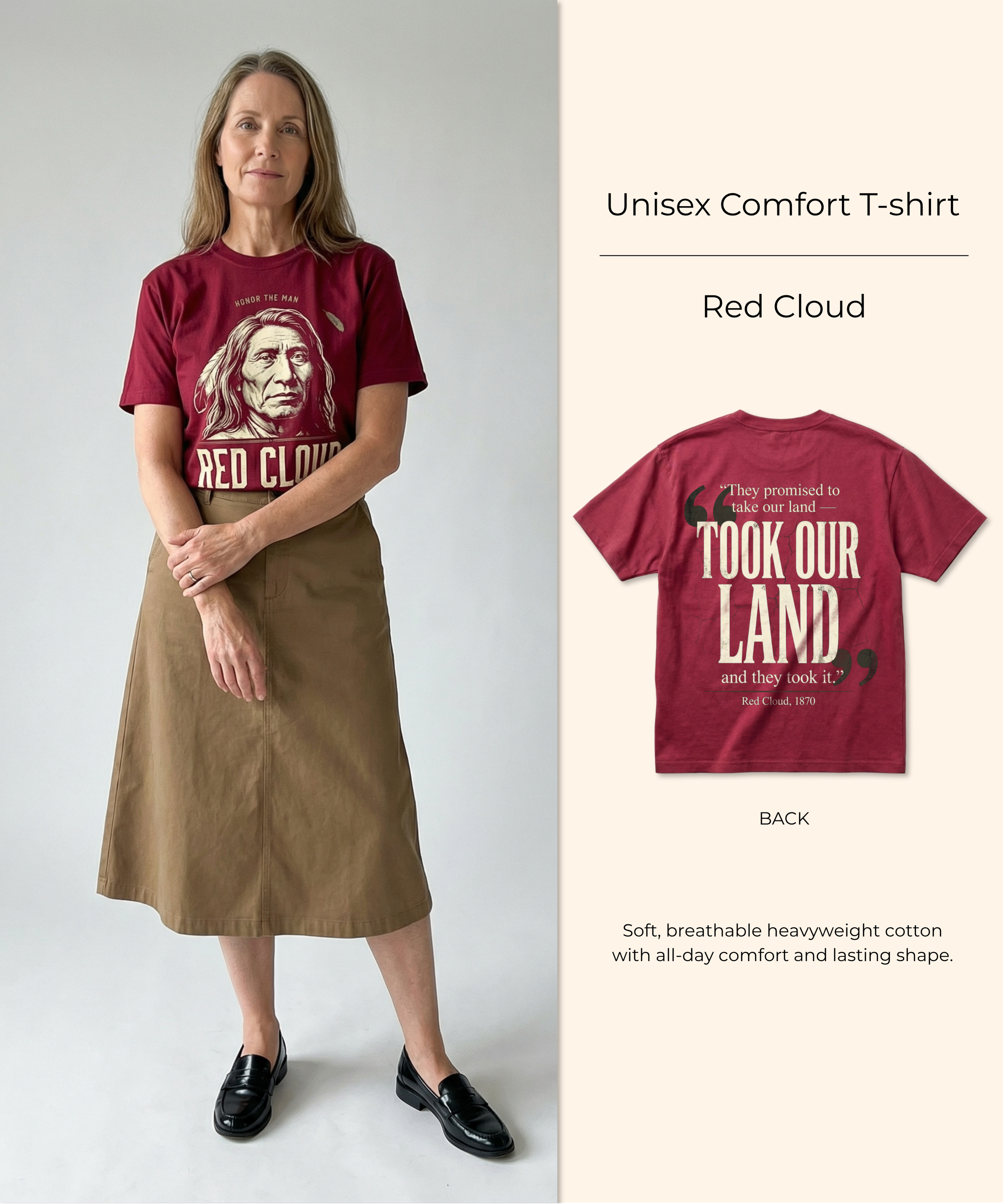 Red Cloud — Honor the Man — Double-sided T-shirt