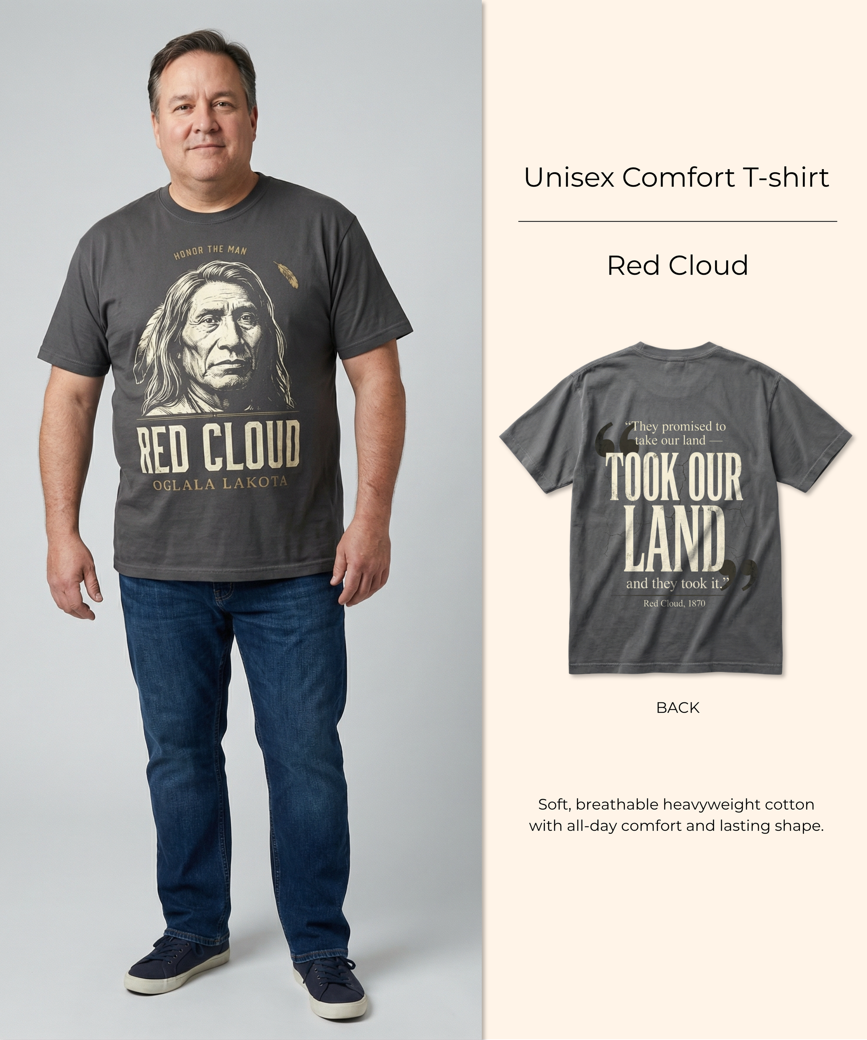 Red Cloud — Honor the Man — Double-sided T-shirt