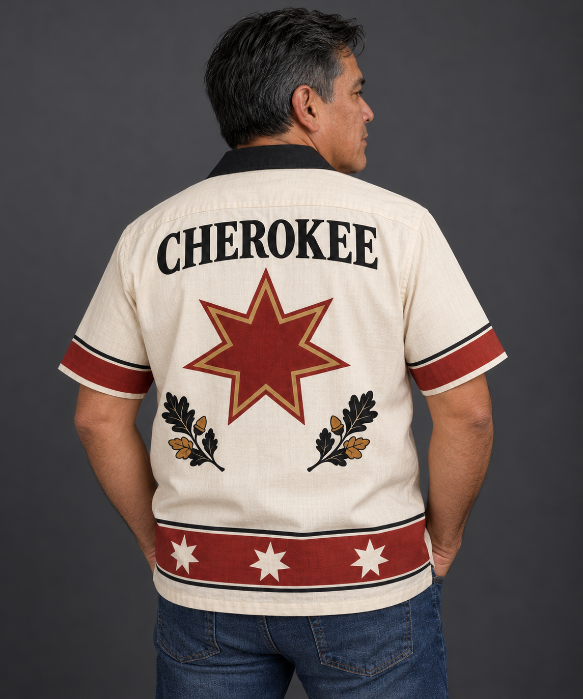 Crimson Star — Cherokee Heritage — Hawaiian Shirt