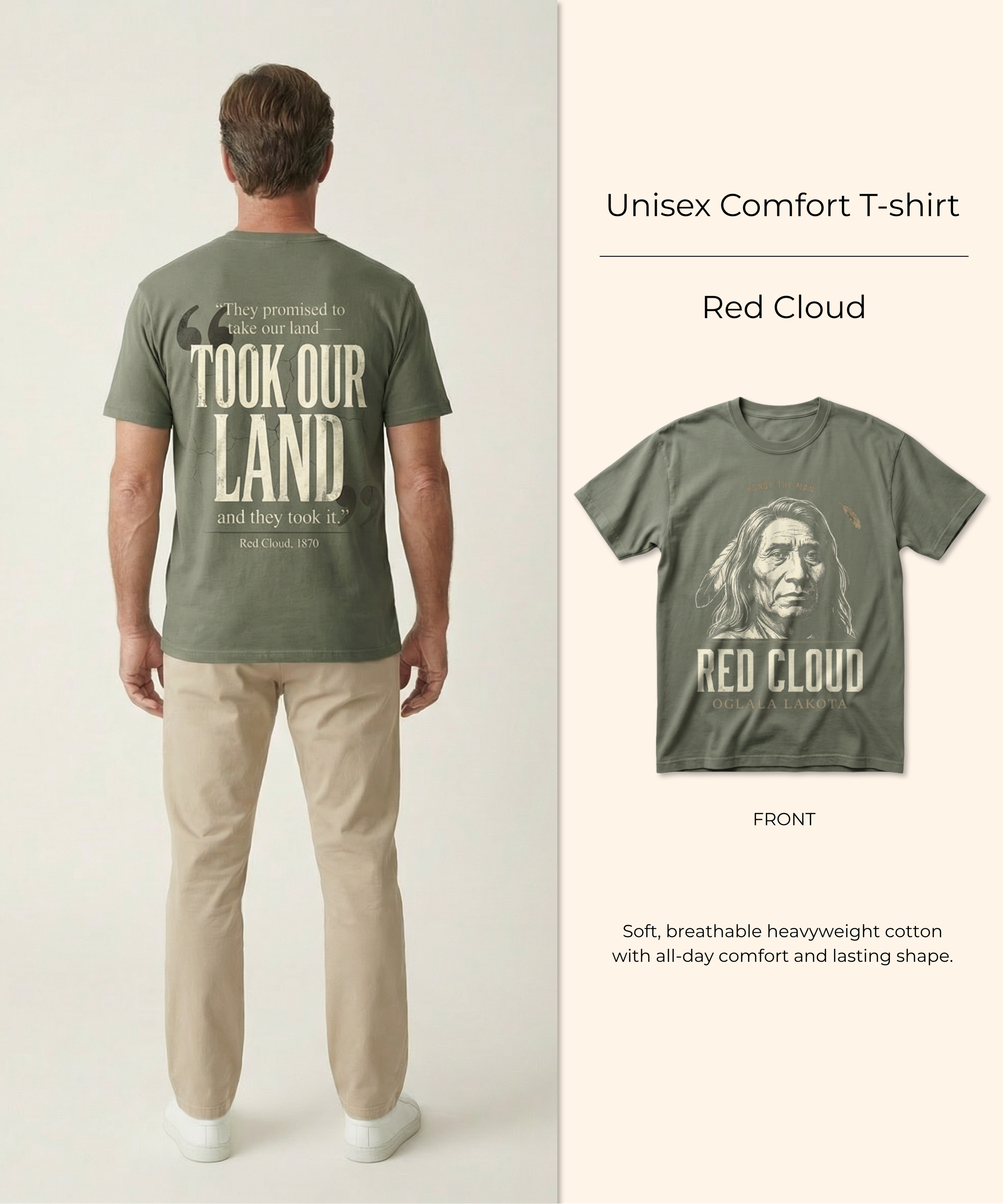 Red Cloud — Honor the Man — Double-sided T-shirt