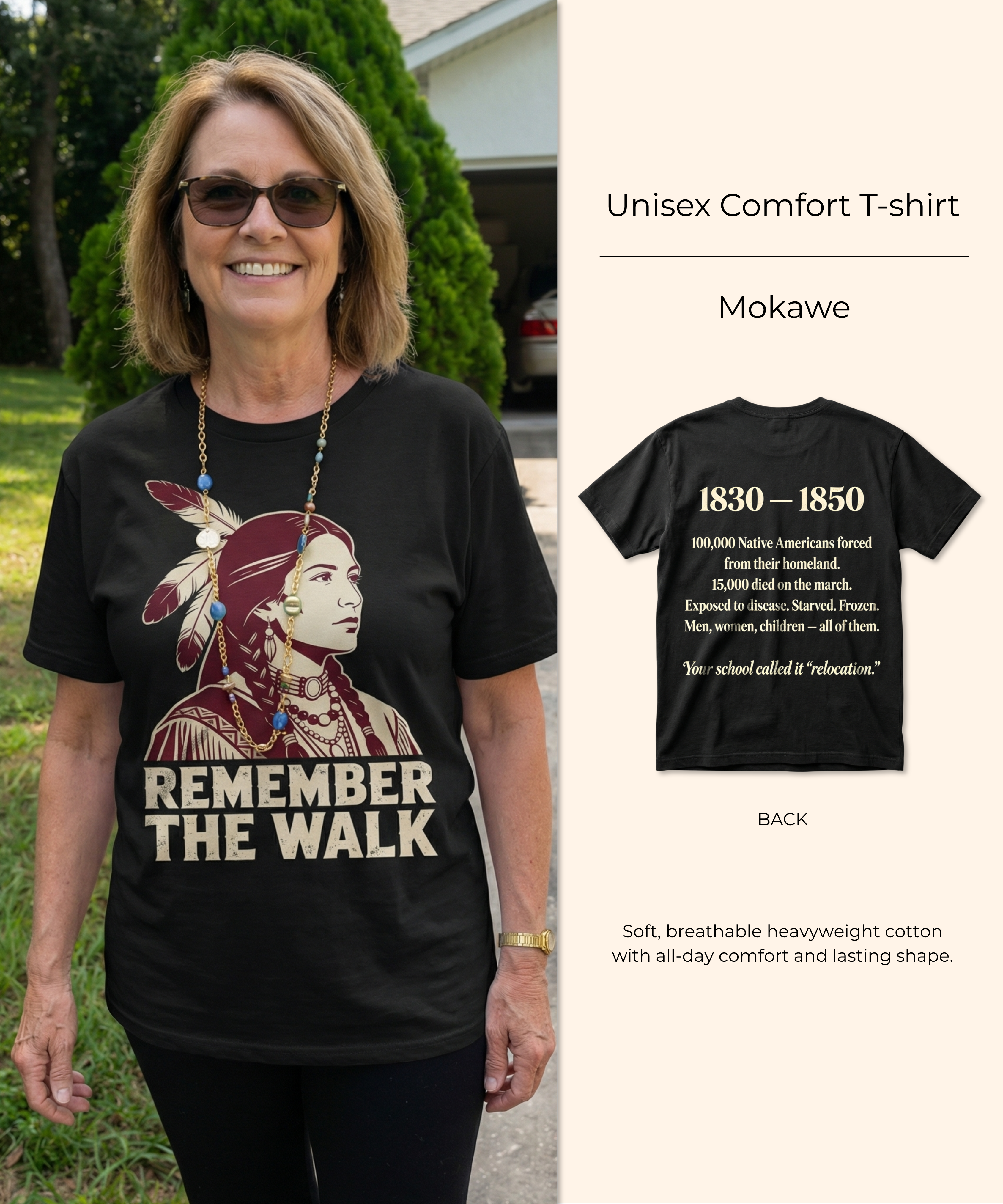Mokawe — Trail of Tears — Double-sided T-shirt