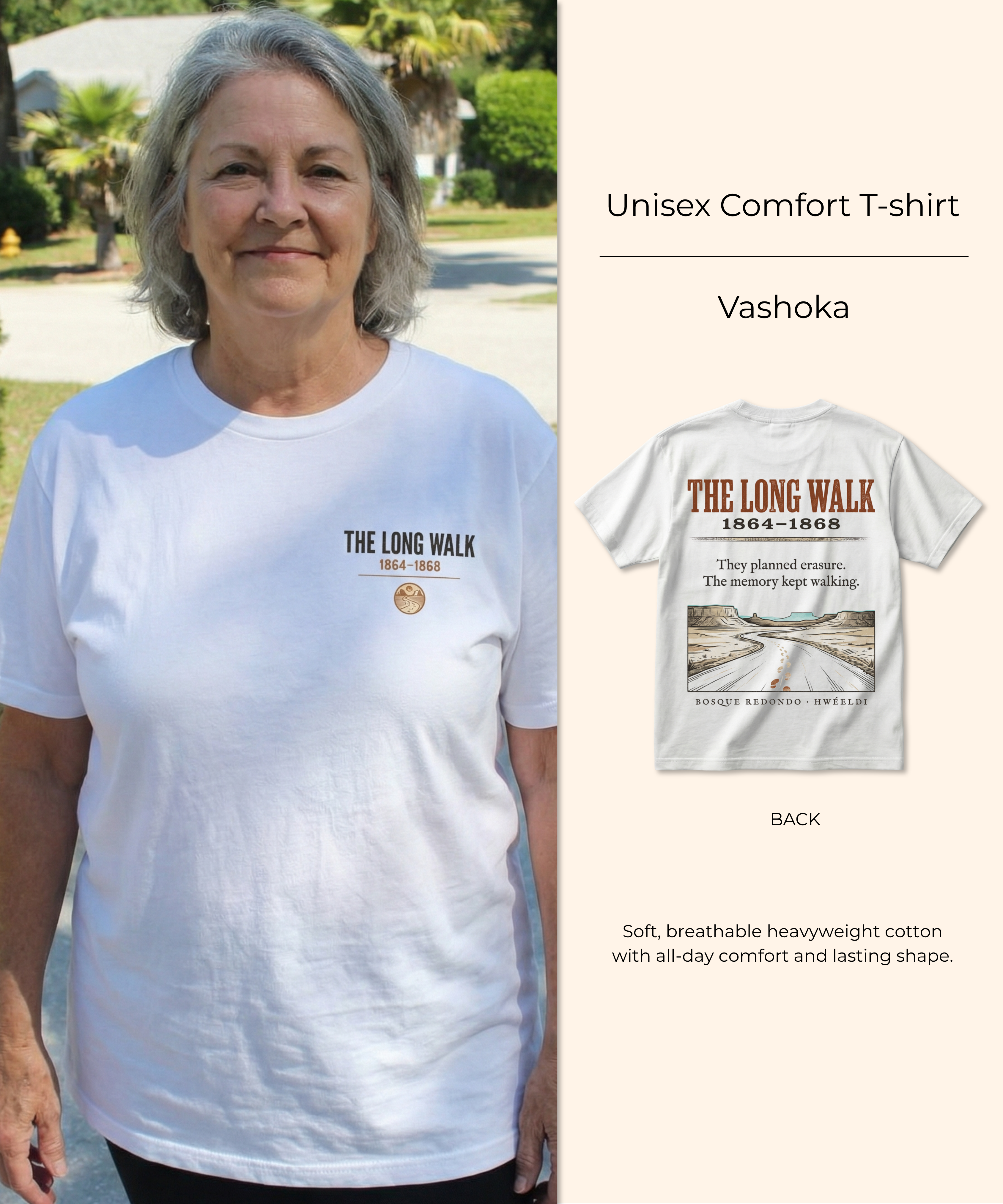 Vashoka — The Long Walk — Double-sided T-shirt