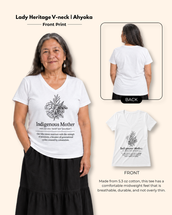 Ahyoka —  Sacred Homeland — Heritage V-neck