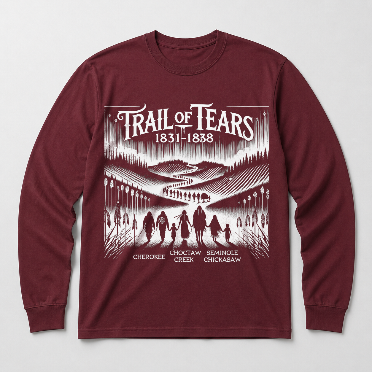 Lomasi Trail of Tears heritage long sleeve — design detail