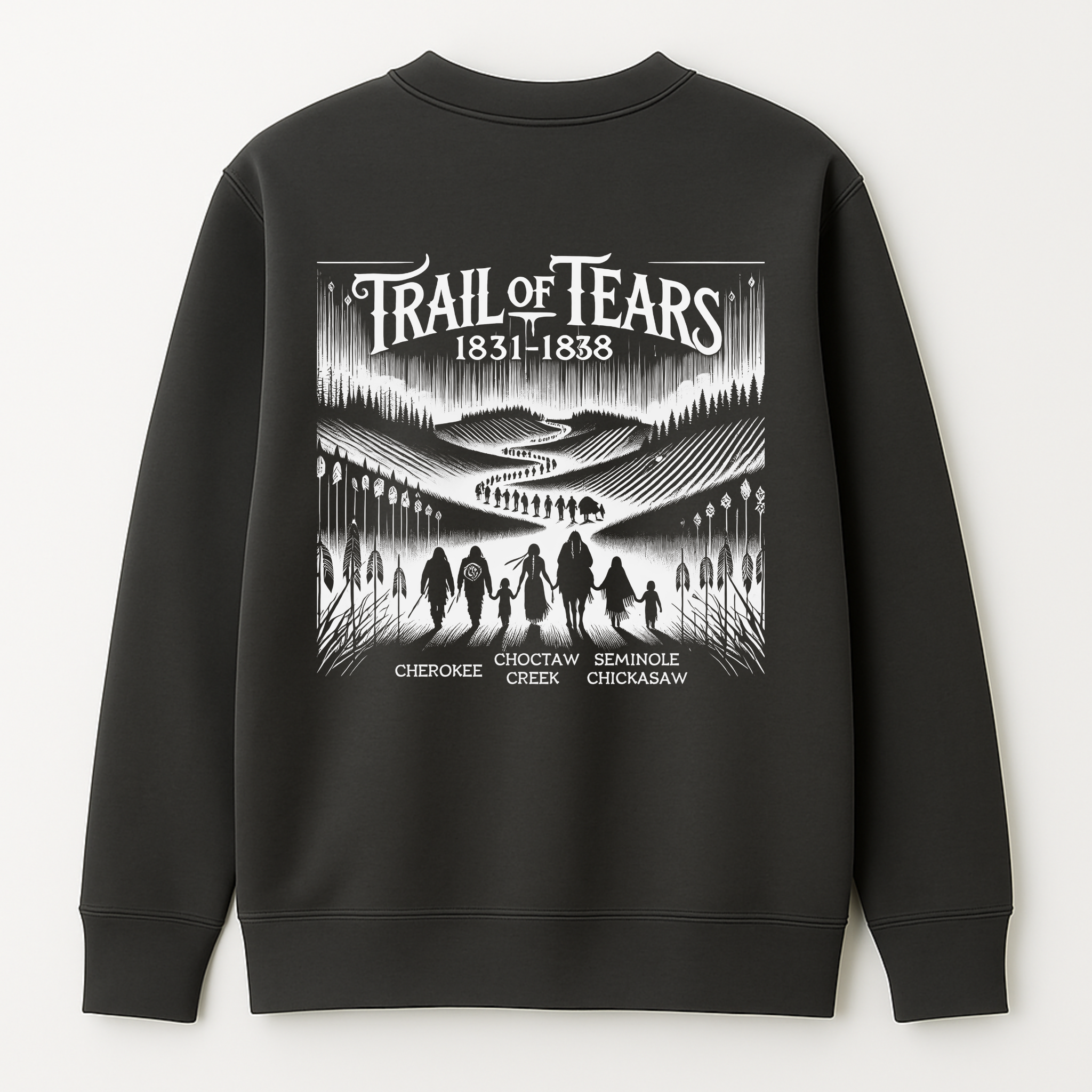 "Lomasi" | Trail Of Tears | Crewneck Sweatshirt | Back