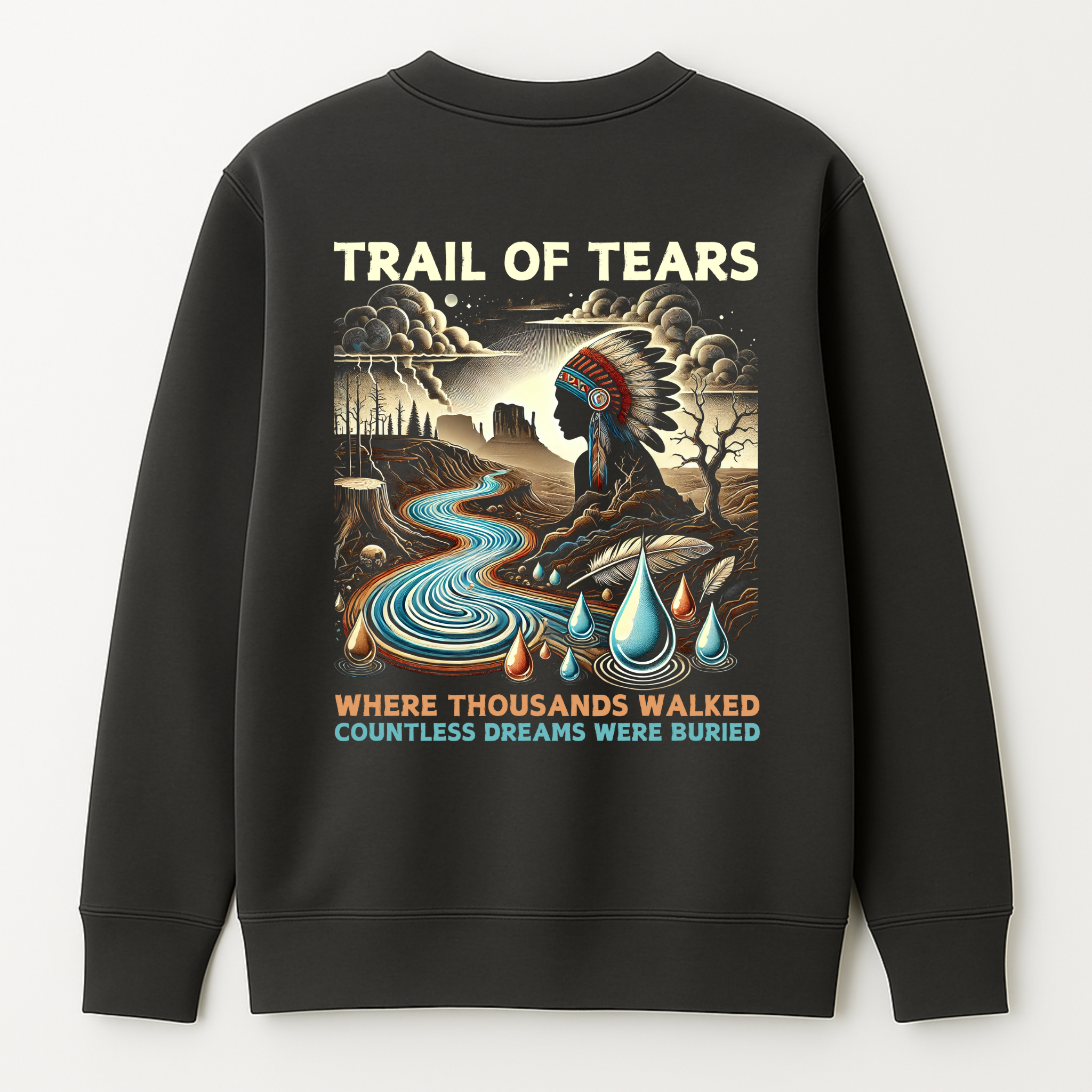 "Elu" | Trail Of Tears | Crewneck Sweatshirt | Back