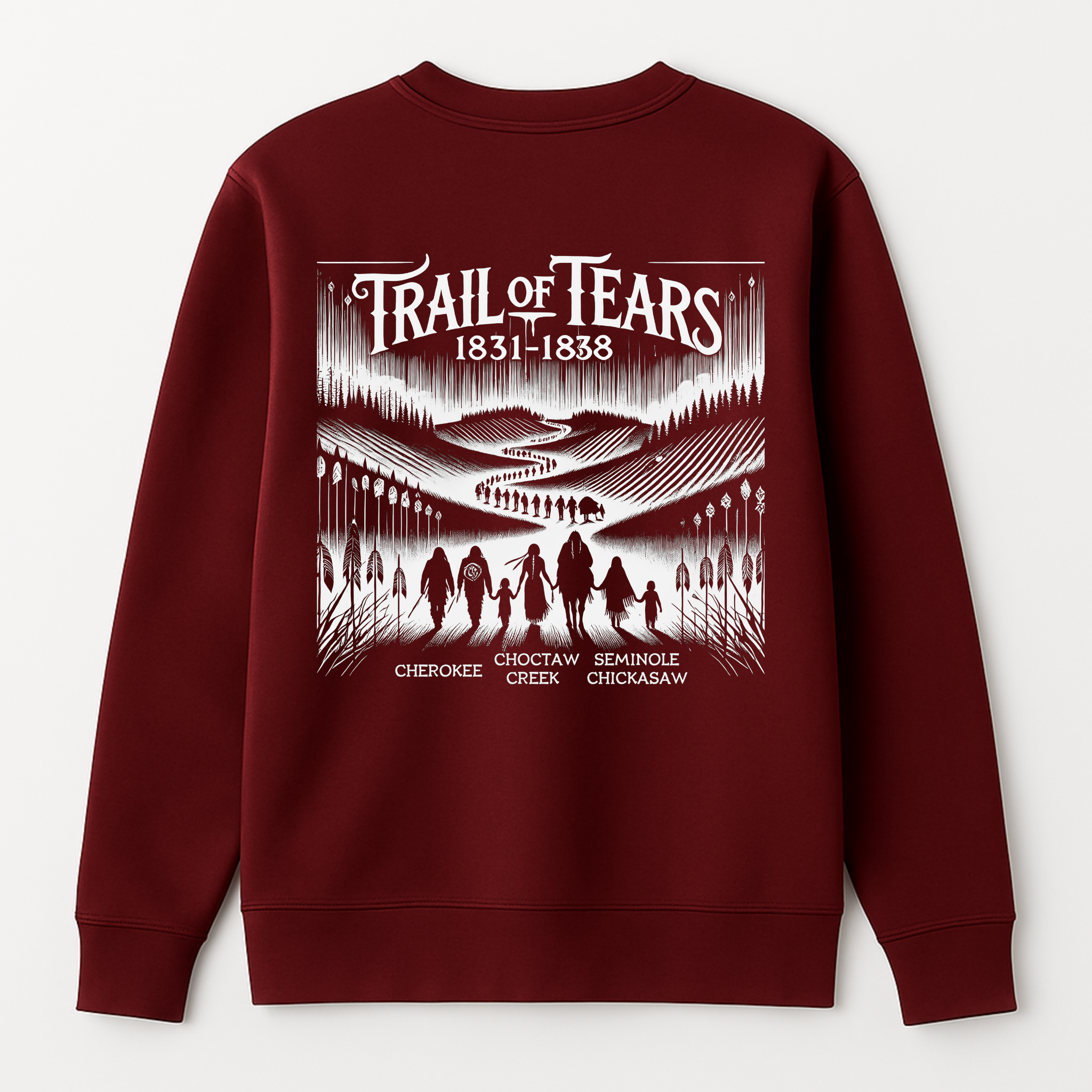 "Lomasi" | Trail Of Tears | Crewneck Sweatshirt | Back