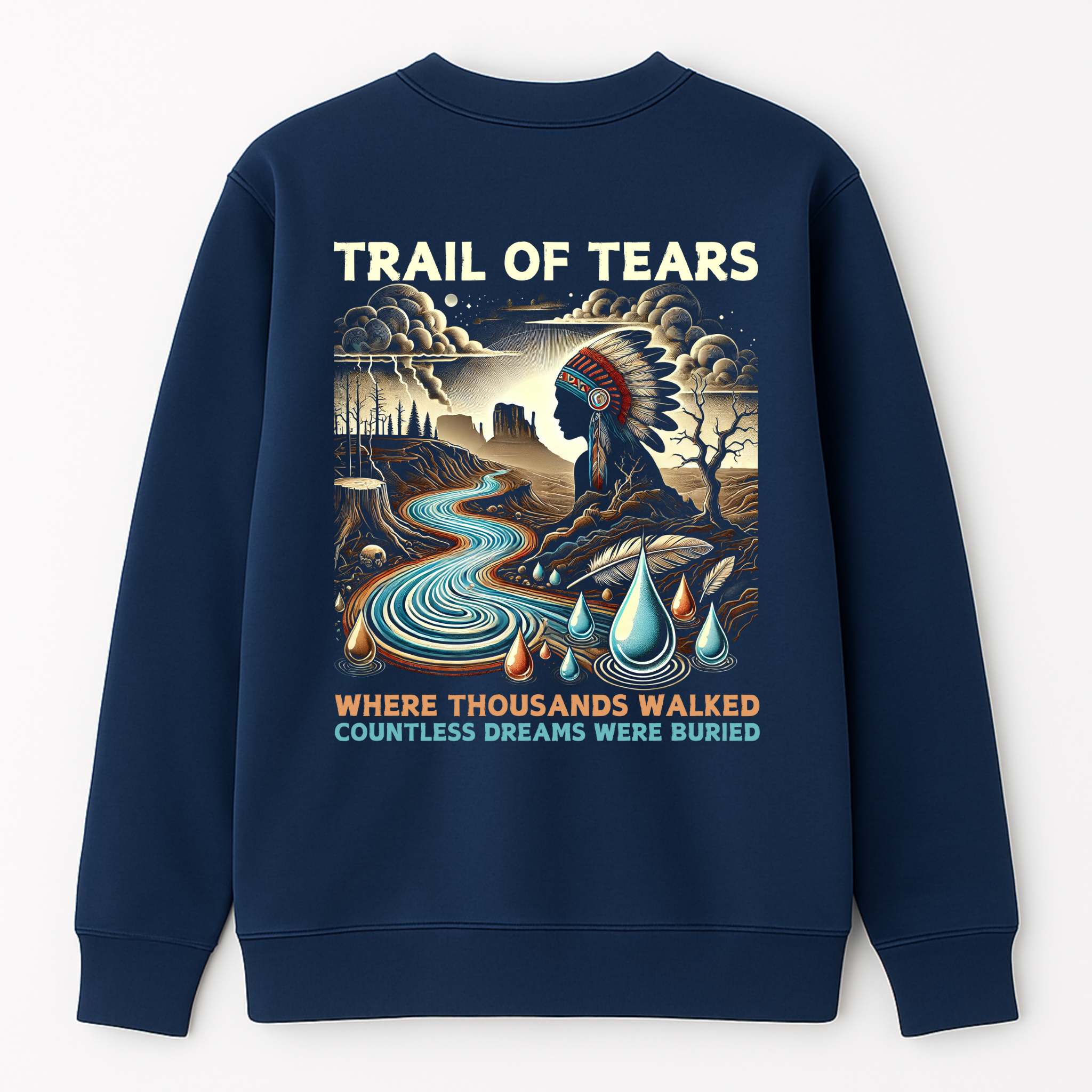 "Elu" | Trail Of Tears | Crewneck Sweatshirt | Back