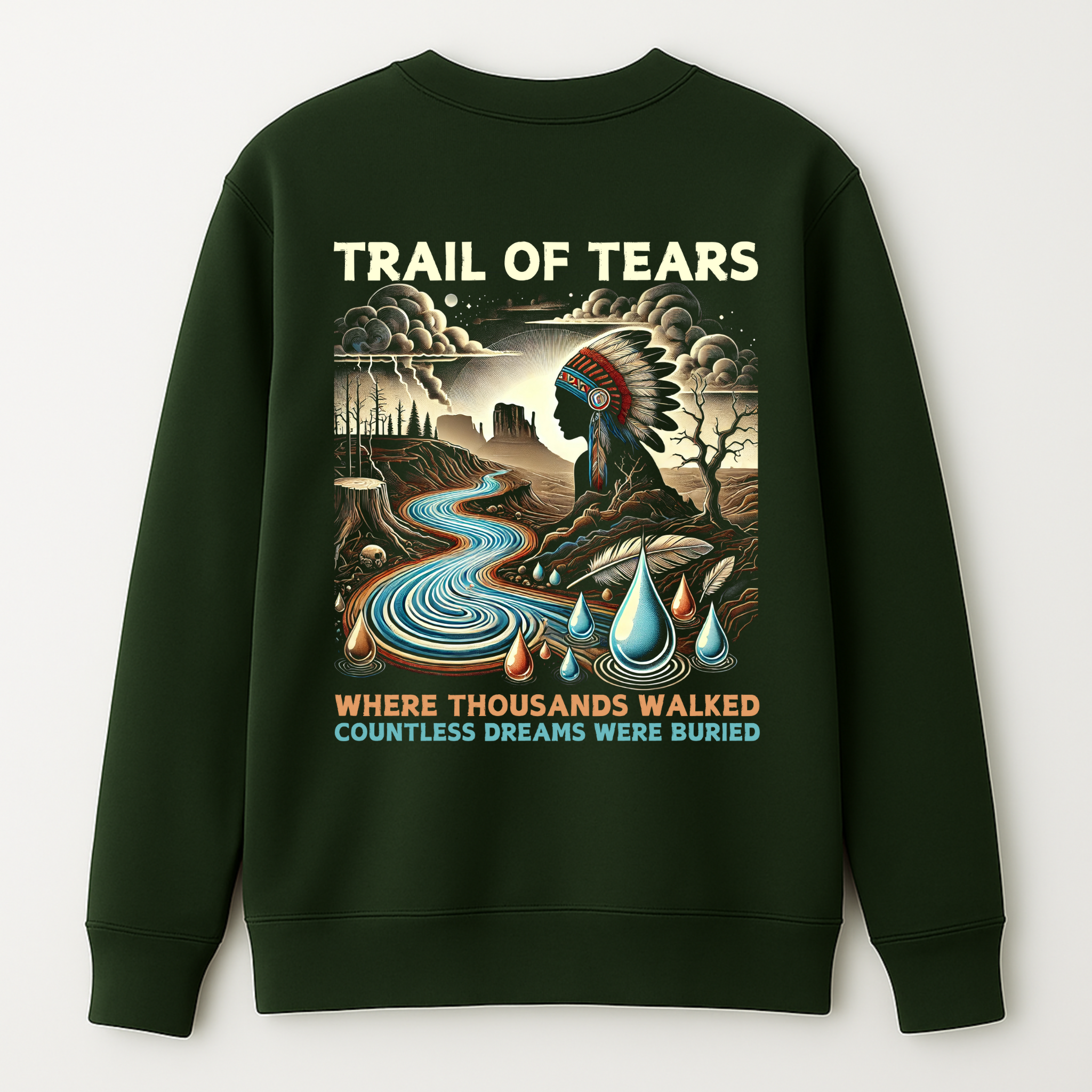 "Elu" | Trail Of Tears | Crewneck Sweatshirt | Back