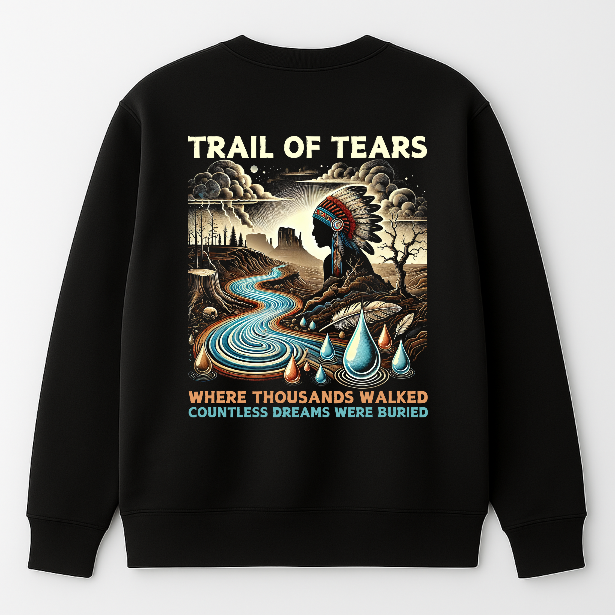 "Elu" | Trail Of Tears | Crewneck Sweatshirt | Back