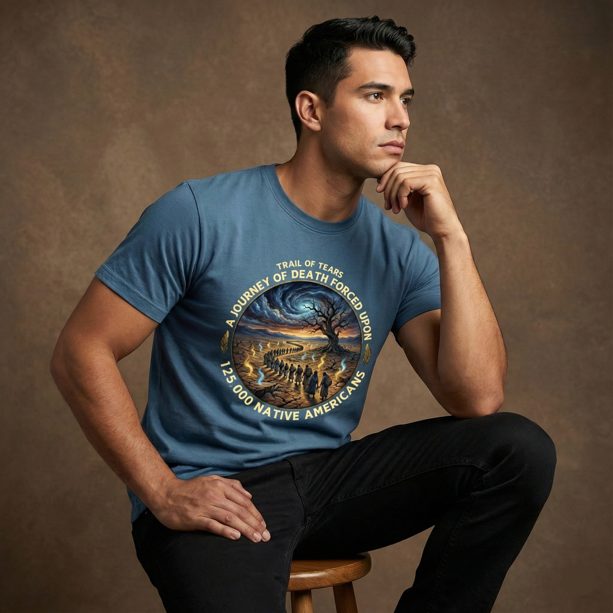 Kiona v2.1 memorial design on Comfort Colors tee, print detail