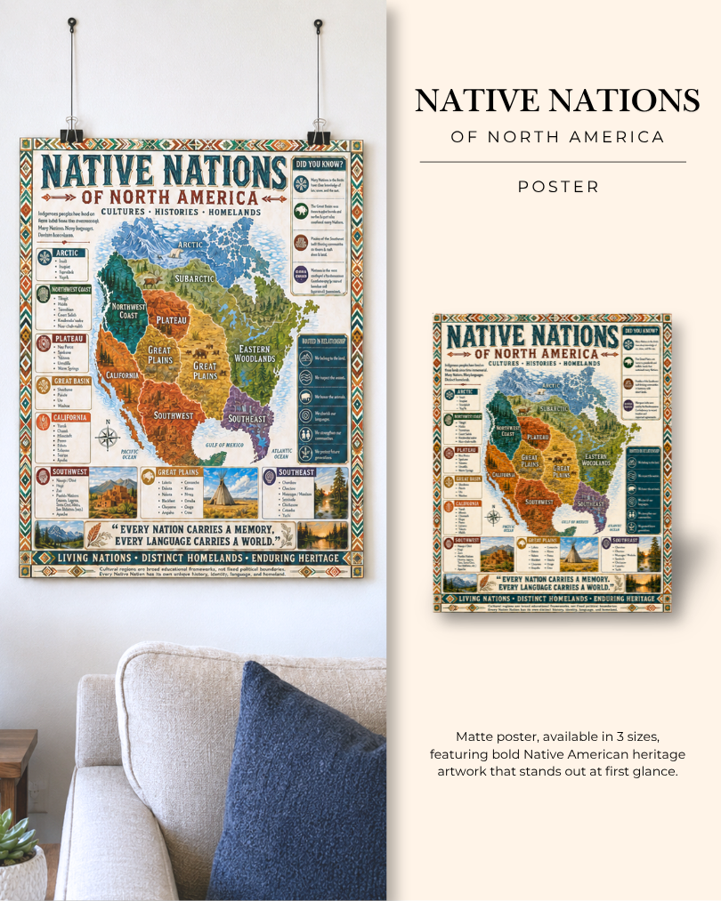 Native Nations of North America — Heritage Rolled Poster