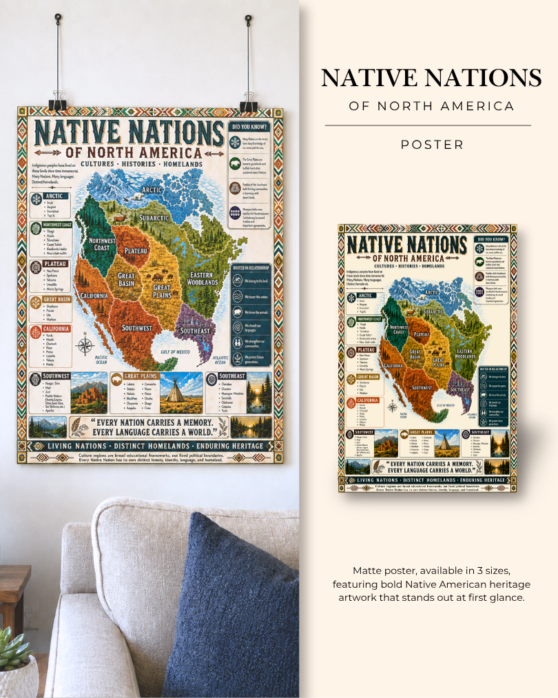 Native Nations of North America — Heritage Rolled Poster