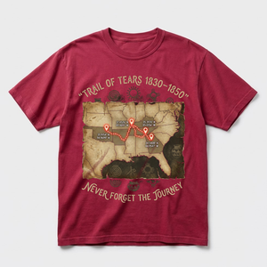 Ketso in crimson Trail of Tears shirt