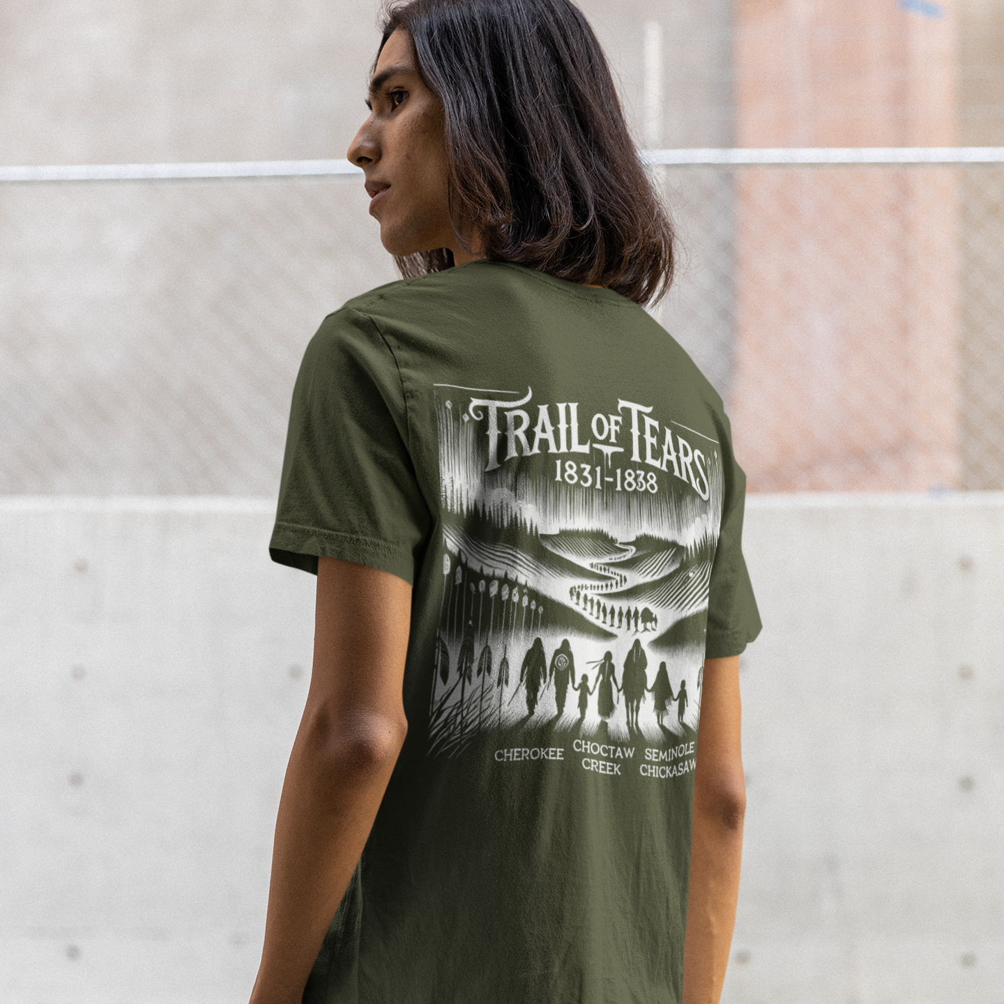 "Lomasi" | Trail Of Tears | Unisex Tee | Back