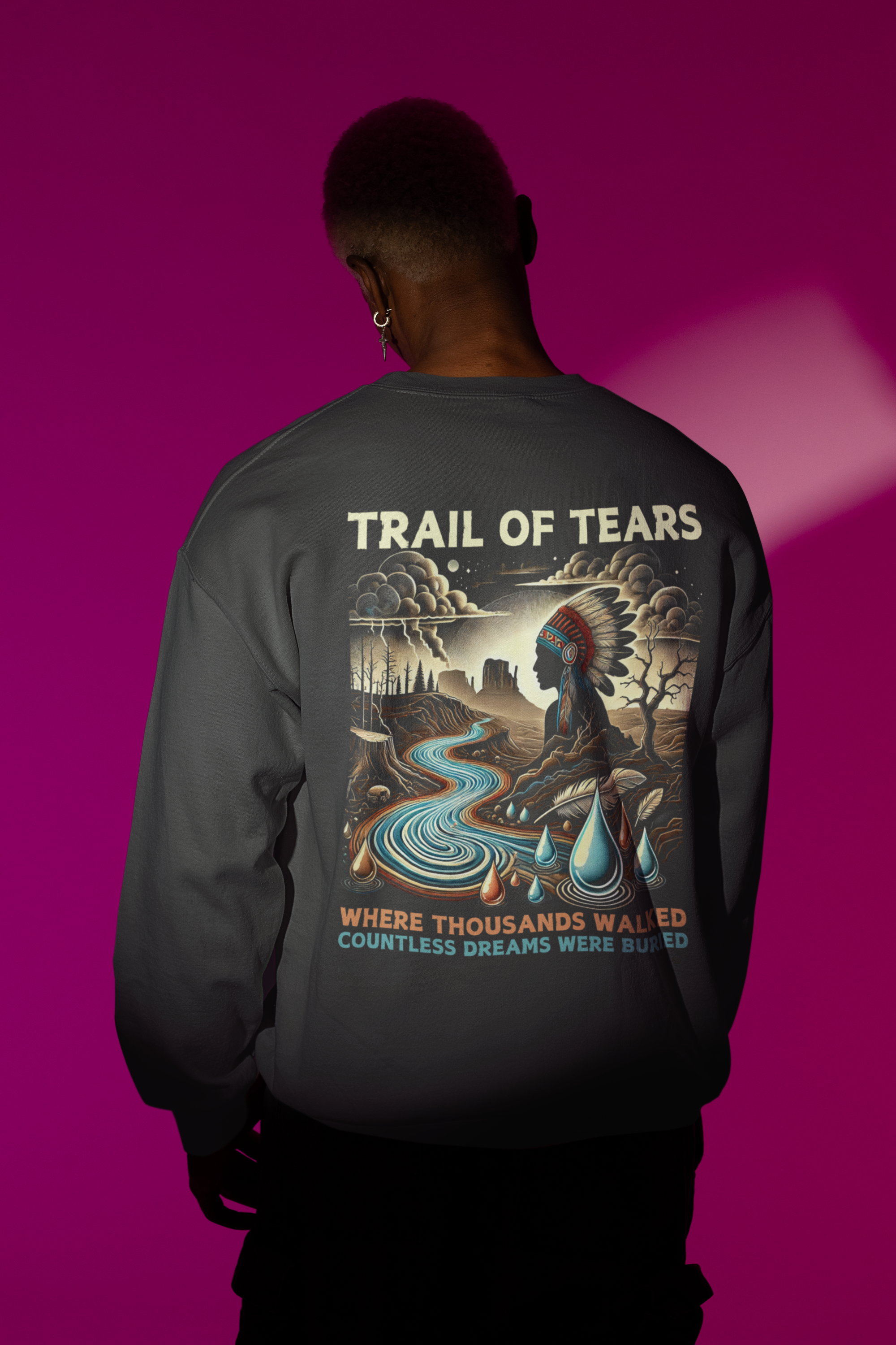 "Elu" | Trail Of Tears | Crewneck Sweatshirt | Back